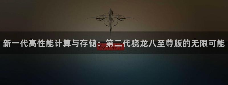 壹号官方app下载安装：新一代高性能计算与存储：第二代骁龙八至尊版的无限可能
